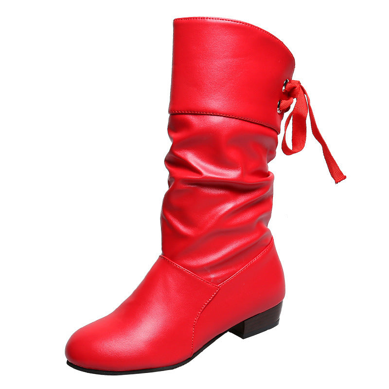 Bottes Mi-Mollet à Talon Bas avec Bride Arrière – Élégance et Confort