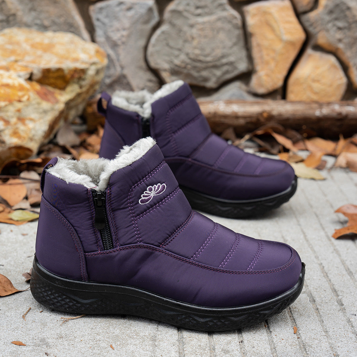Bottines élégantes et chaudes avec semelle antidérapante pour femmes