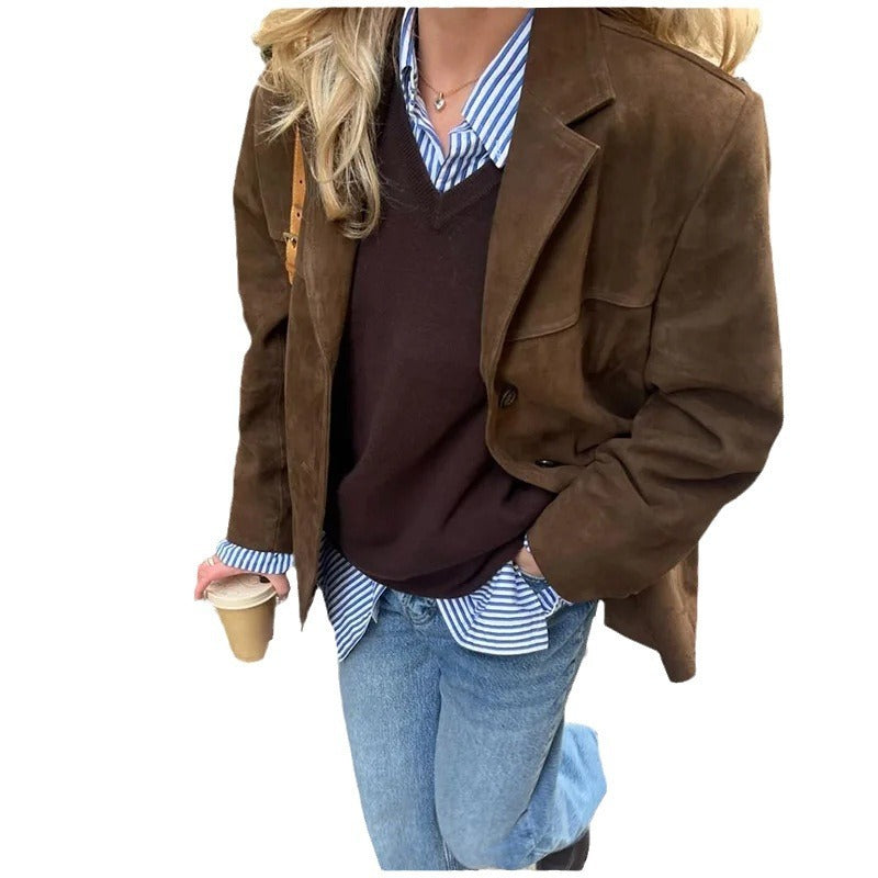 Blazer en daim chic MCCKLE