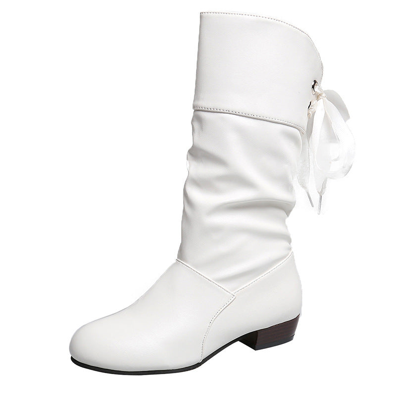 Bottes Mi-Mollet à Talon Bas avec Bride Arrière – Élégance et Confort