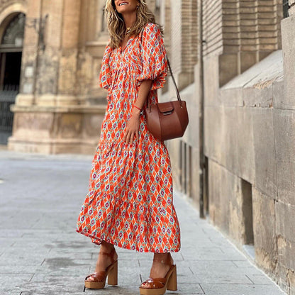 "Robe Bohème Florale"