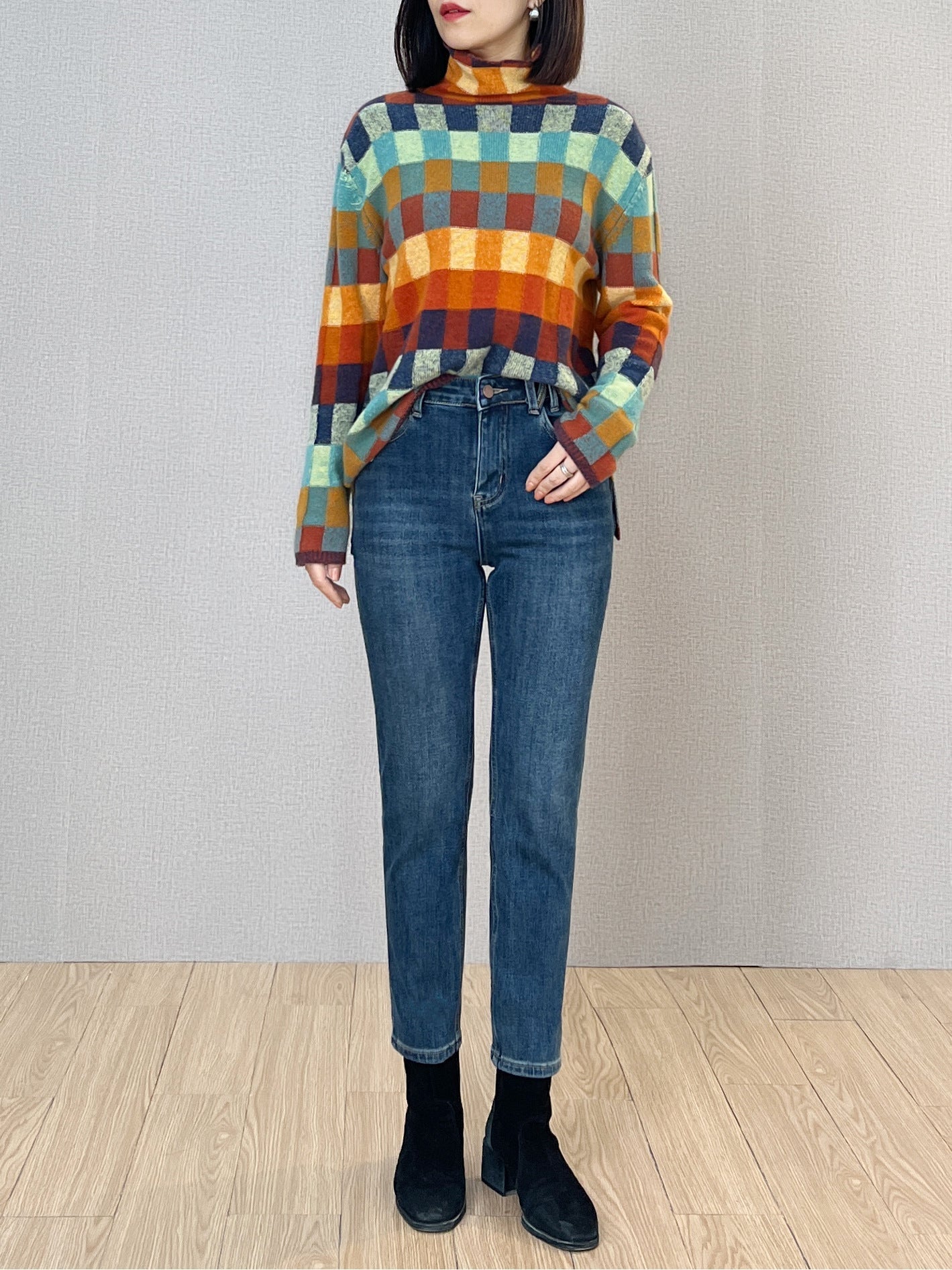 "Elegance Patchwork Sweater"