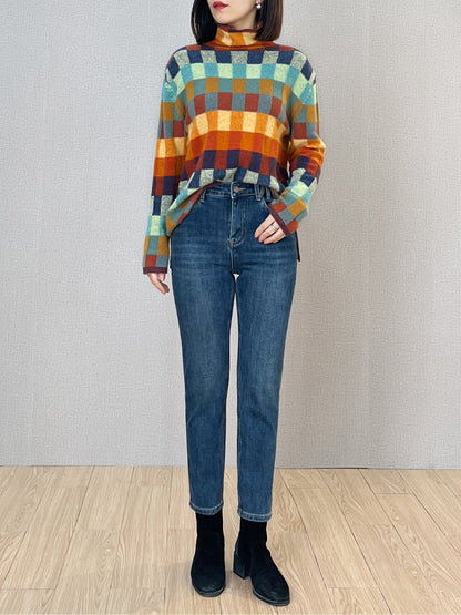 "Elegance Patchwork Sweater"