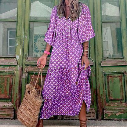 "Robe Bohème Florale"