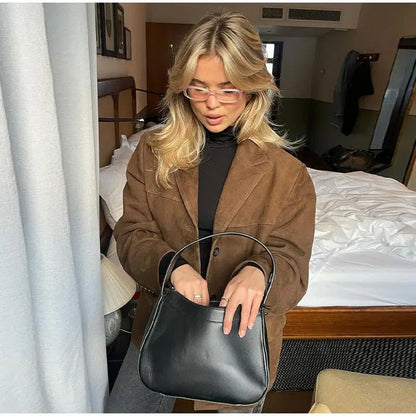 MCCKLE chic suede blazer