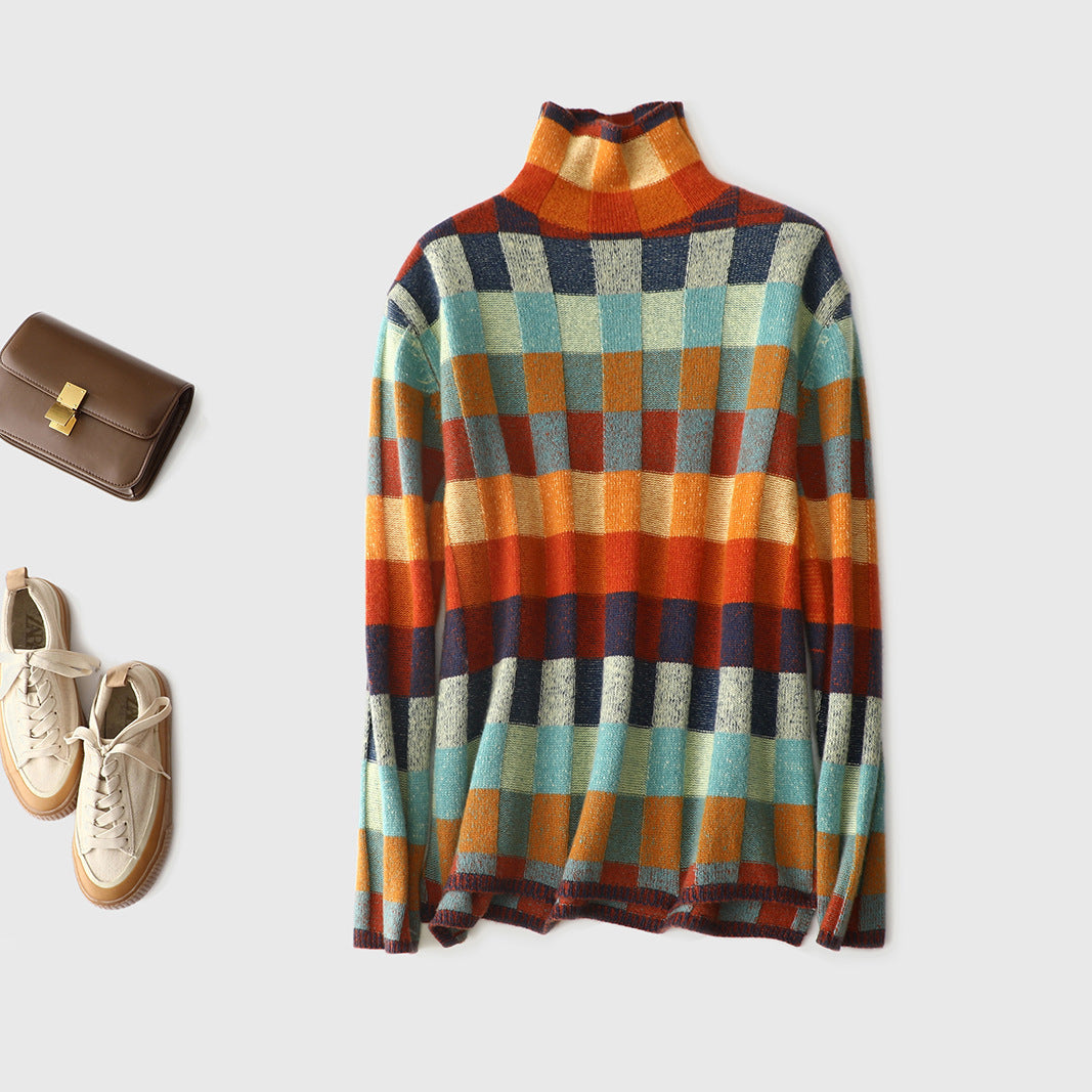 "Elegance Patchwork Sweater"