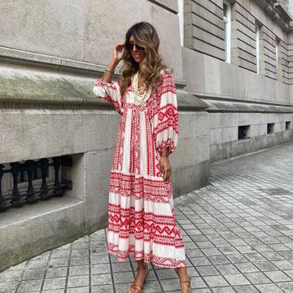 "Robe Bohème Florale"